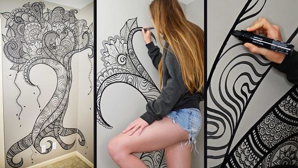 Lo strepitoso talento di una ragazza nel disegnare motivi Mehndi 